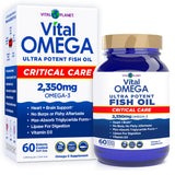 Vital Planet Vital Omega-3: bouteille visible, soutien potentiel pour le cœur.