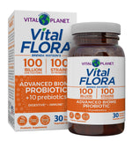 Vital Flora Biome Avancé – bouteille, soutient intestinal potentiel et diversité des souches.