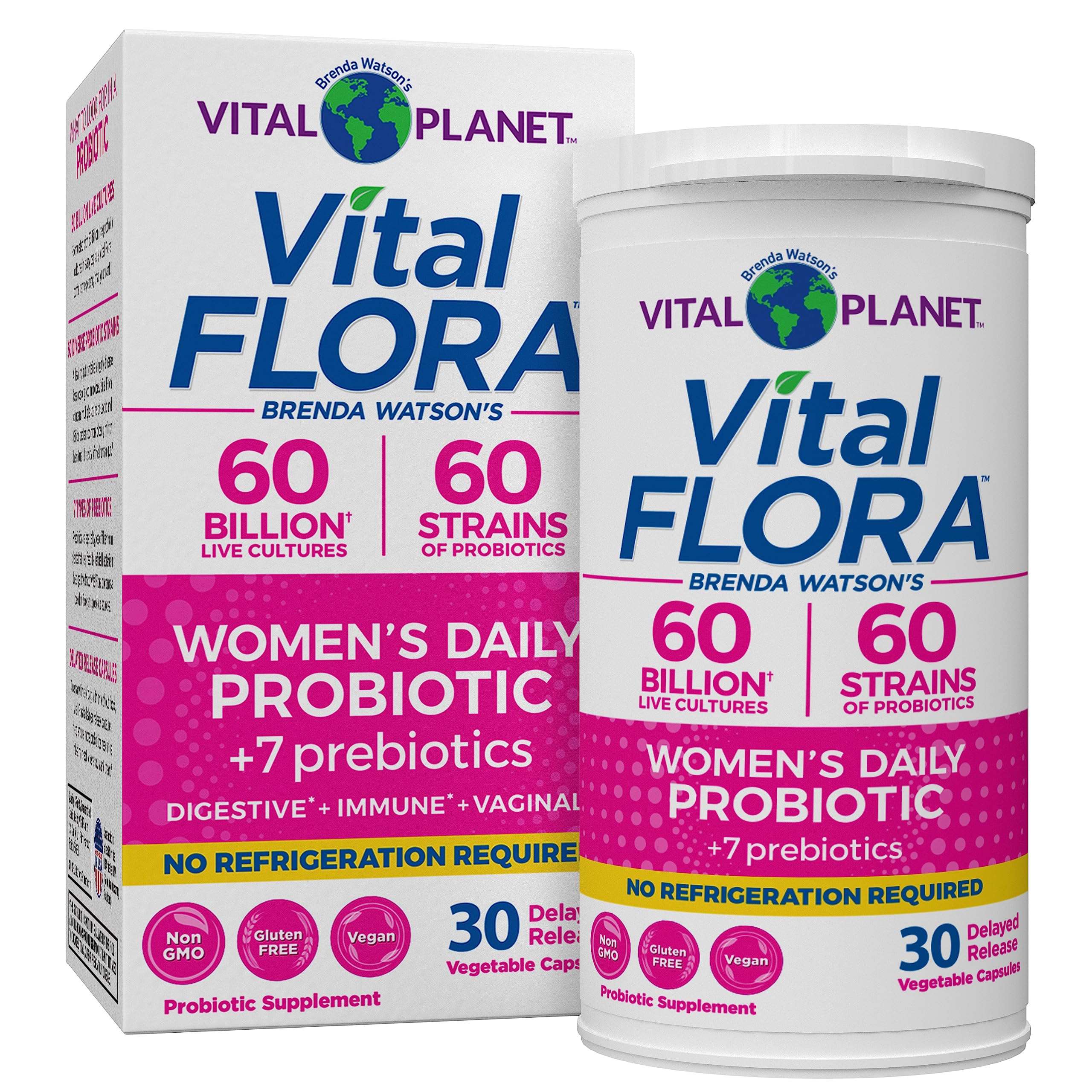 Vital Planet Vital Flora Probiotiques Femmes – bouteille et potentiel soutien digestif quotidien