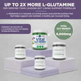 Ingrédients clés L-Glutamine et Aloe Vera affichés sur l’étiquette