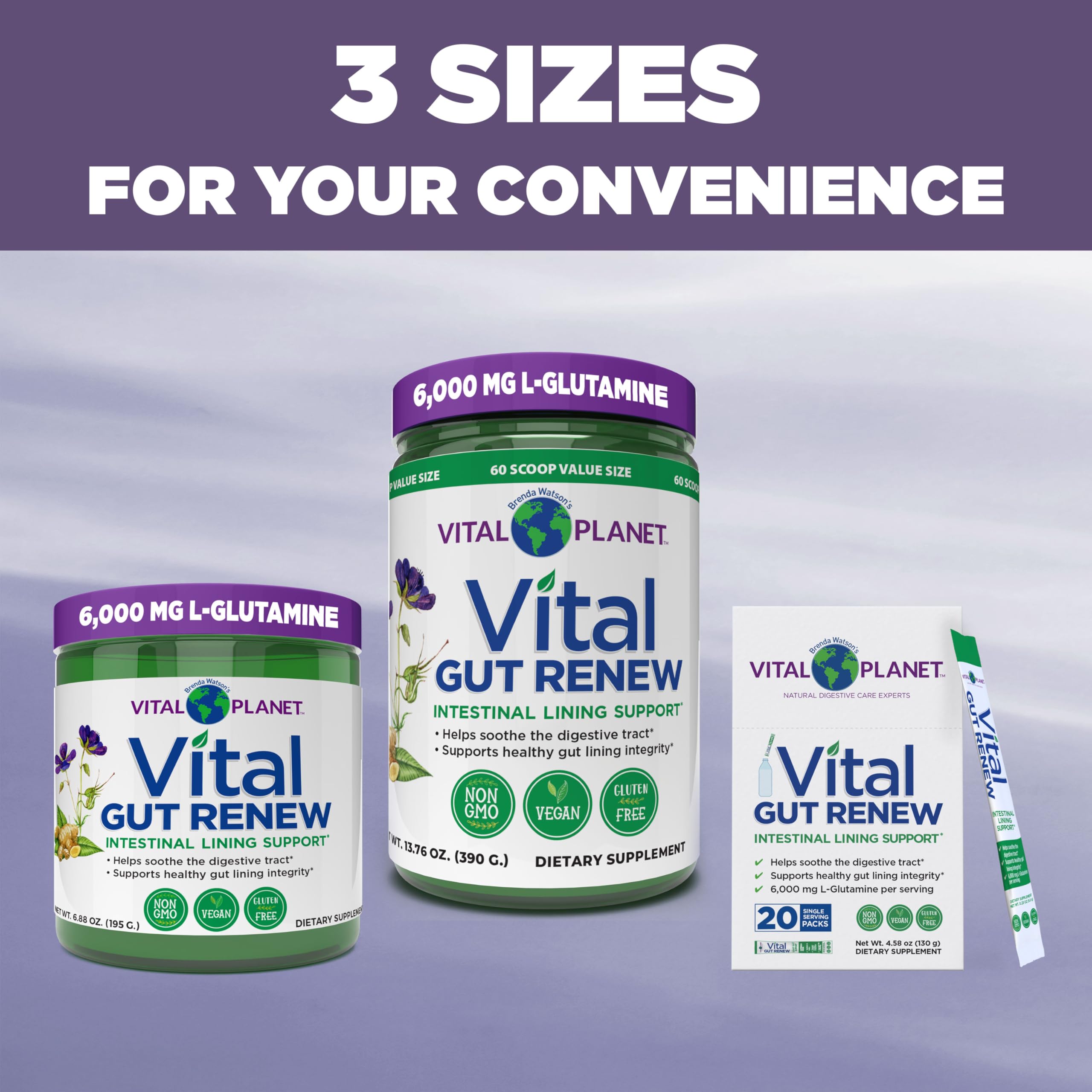 Verre prêt à recevoir Vital Gut Renew pour un apport doux