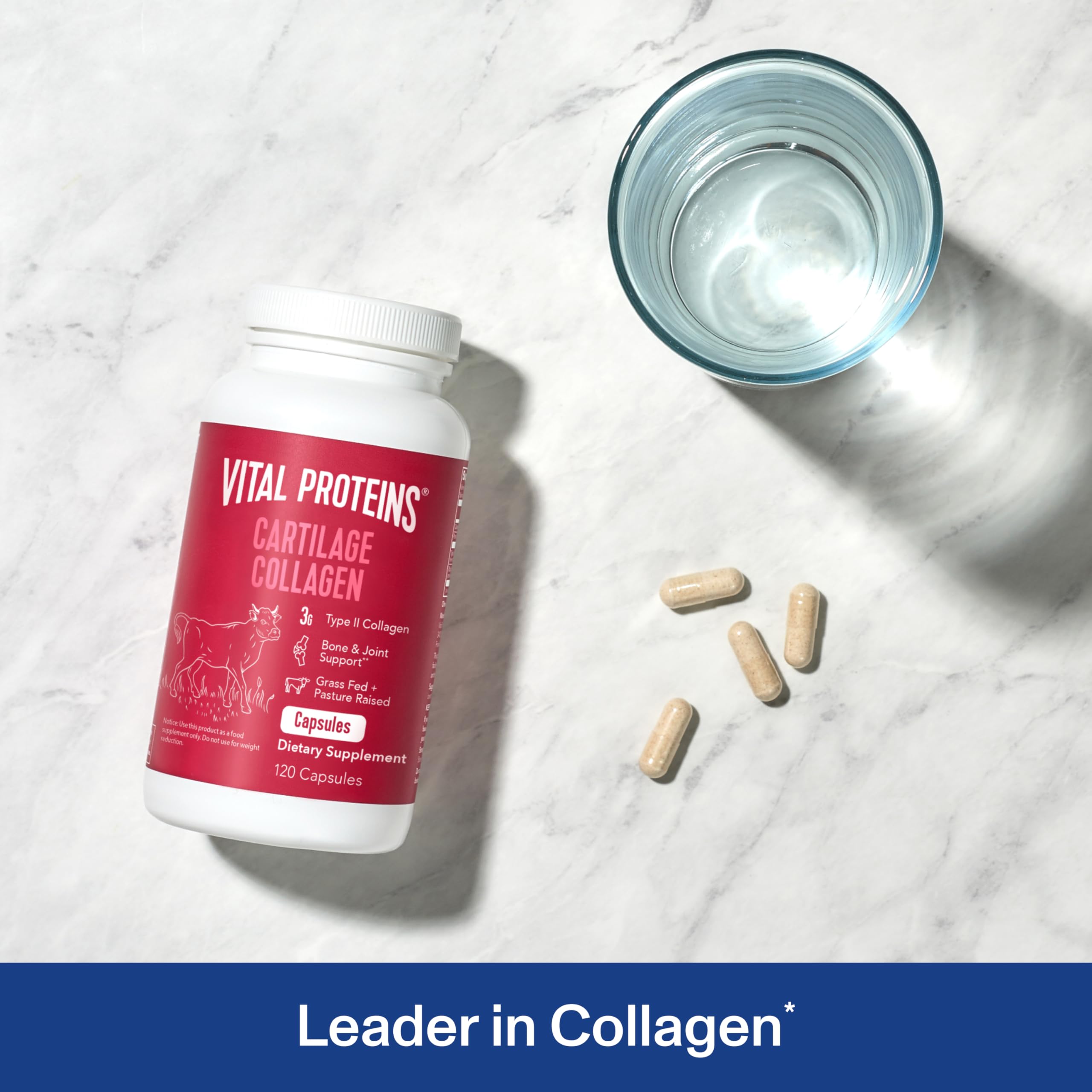 Vital Proteins Cartilage Collagen: capsules faciles à prendre et dose journalière pratique.