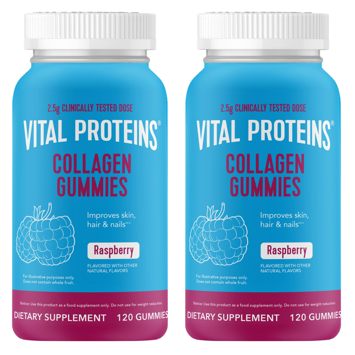 Vital Proteins Collagen Gums pack framboise en pot, pratique au quotidien