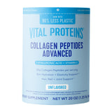 Vital Proteins Collagen Peptides Avancé: poudre dans tasse, dissolution facile pour boisson chaude ou froide.