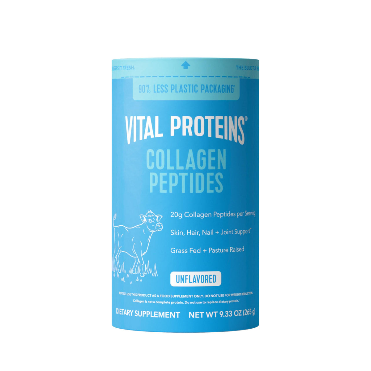 Vital Proteins Collagen Peptides: cheveux brillants et peau éclatante.