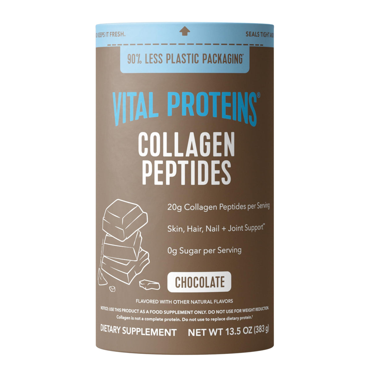 Vital Proteins Collagen Peptides: poudre chocolatée prête à être ajoutée au smoothie