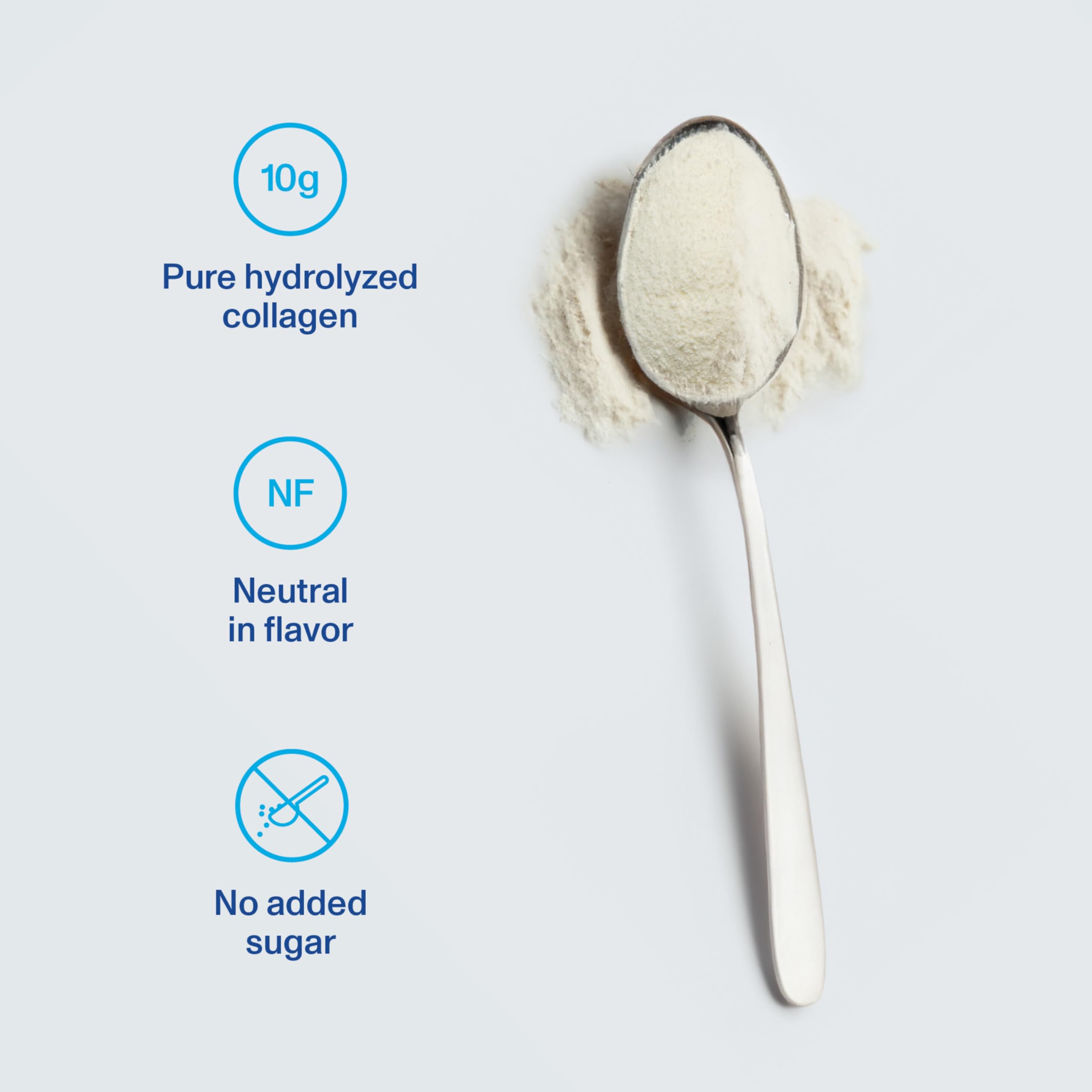 Vital Proteins Collagen Peptides poudre fine : texture légère qui se mélange sans grumeaux.