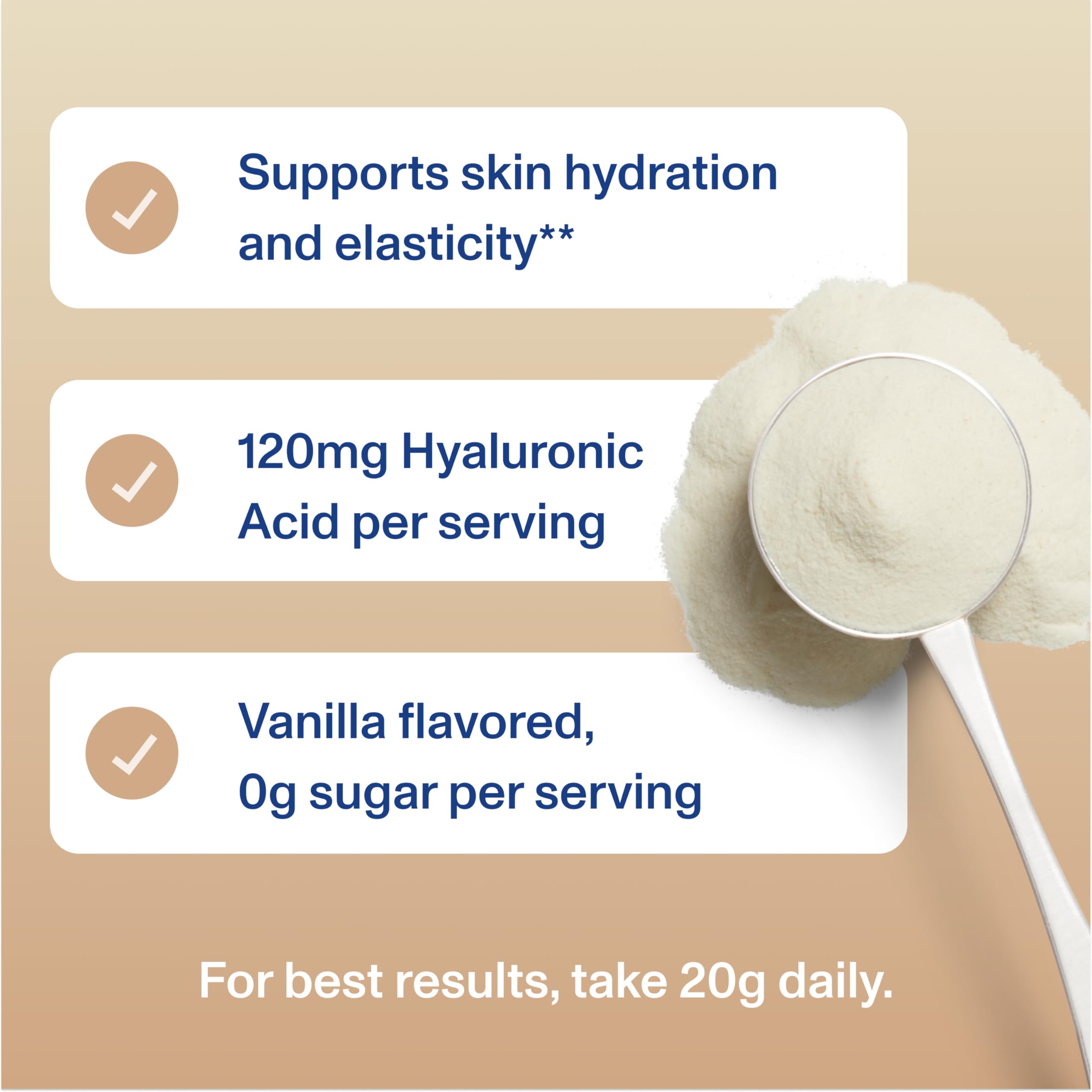 Vital Proteins Collagen Peptides vanille – soutien potentiel des cheveux et de la peau.