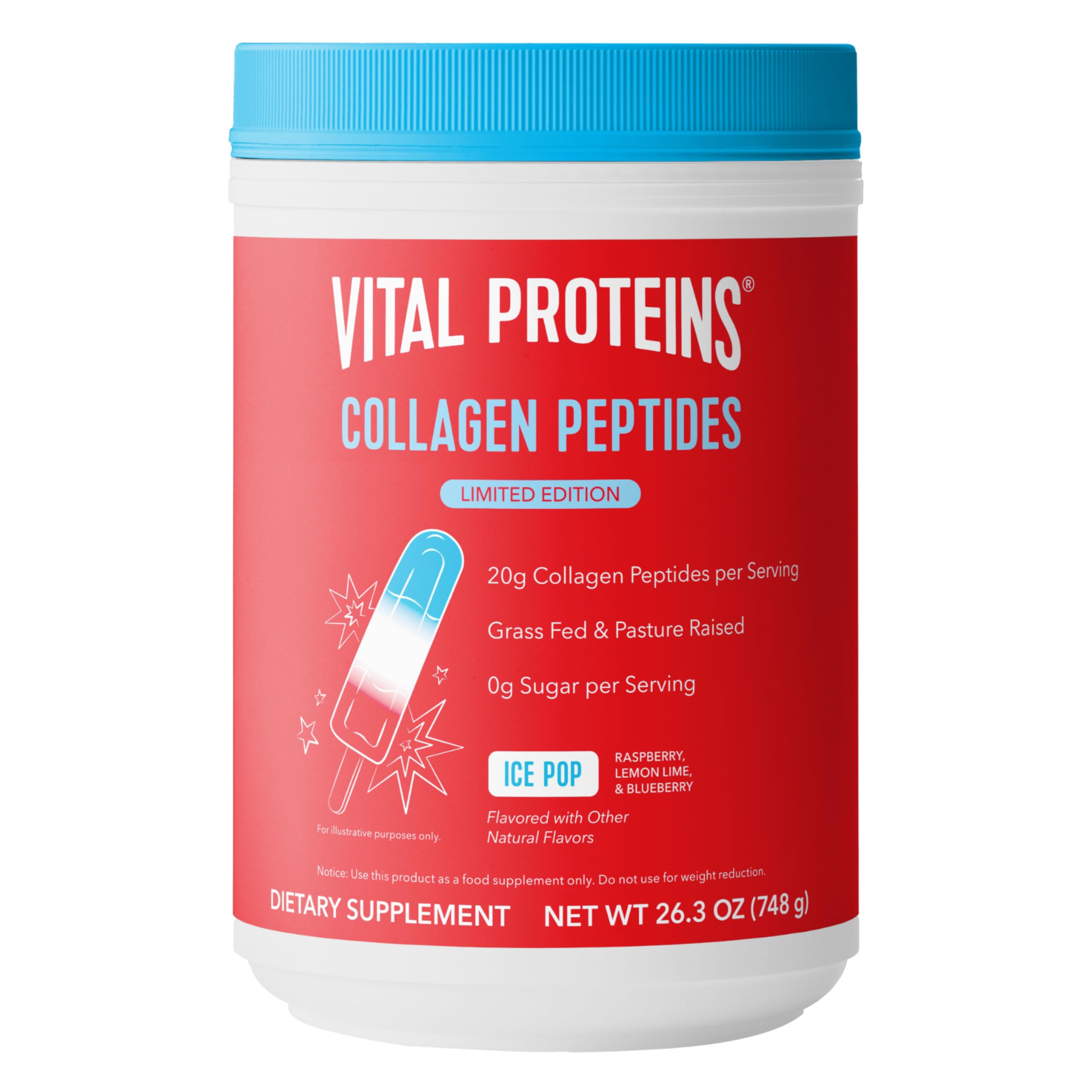 Vital Proteins Collagen Ice Pop framboise – rafraîchissant et pratique pour la routine beauté