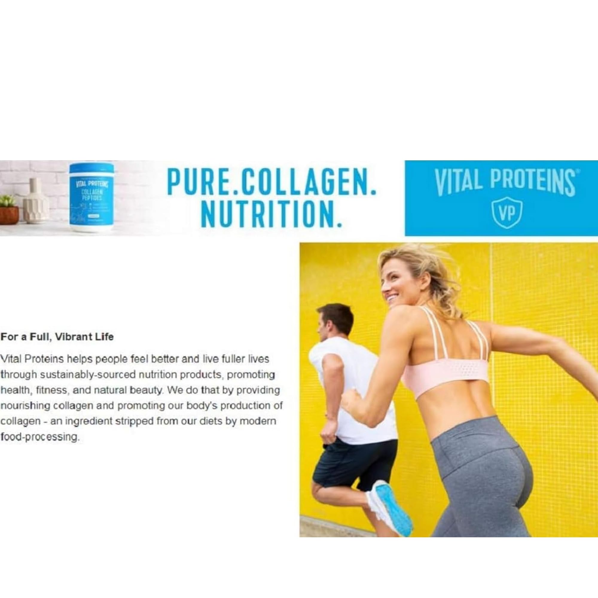 Vital Proteins Collagen Peptides – verre-melange: boisson prête rapidement pour cheveux et peau