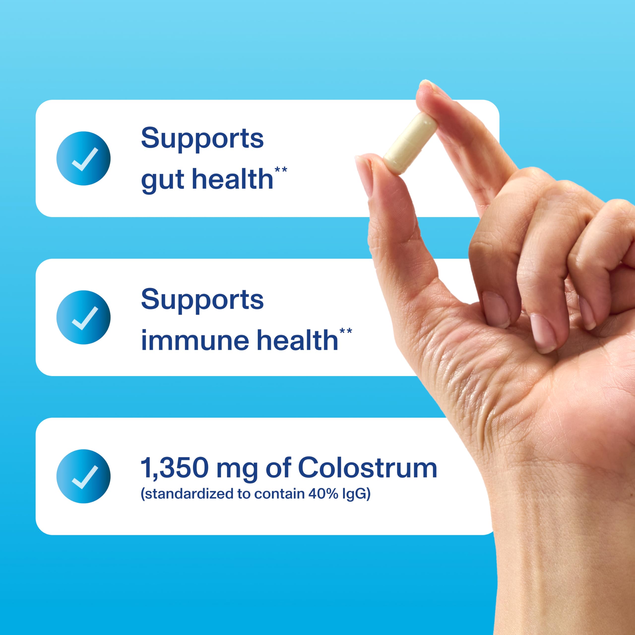 Gélules Vital Proteins Colostrum faciles à avaler pour votre routine bien-être