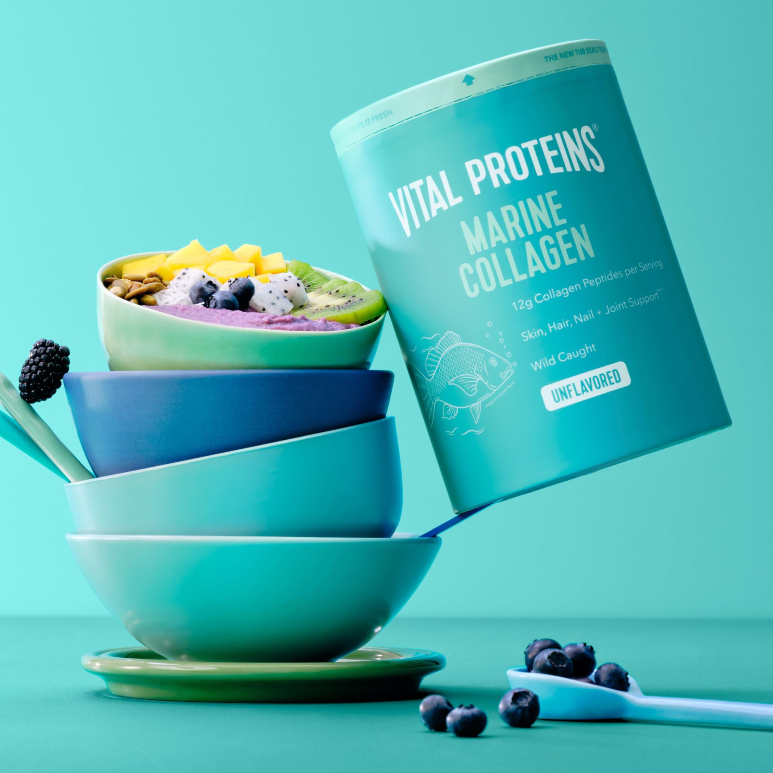 Vital Proteins cuillère-dose collagène marin facilite l'ajout quotidien