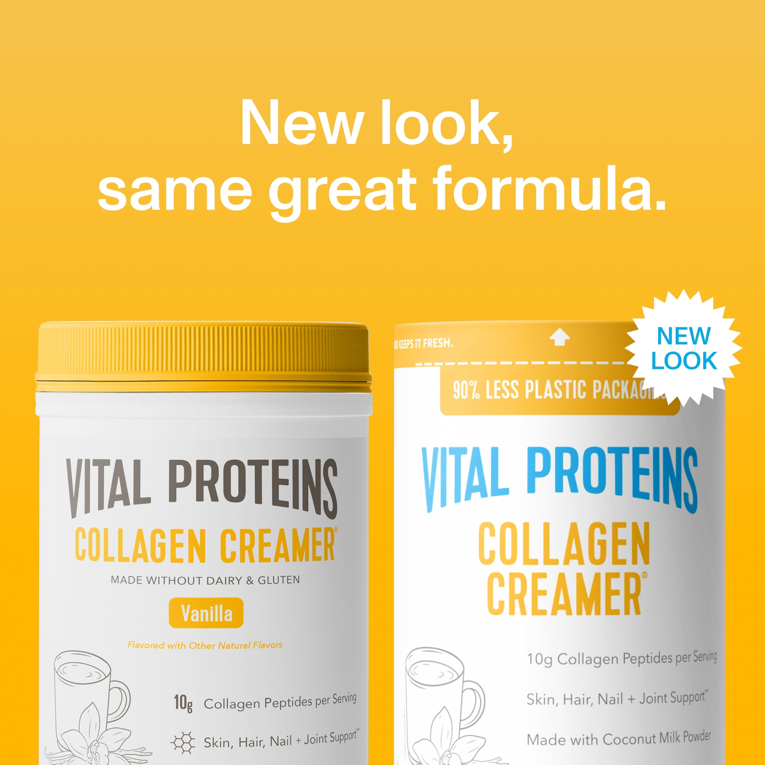 Vital Proteins verse dans le café, crème sans lait pour un goût velouté.
