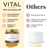 Vital Strands Batana huile brillance-naturelle — cheveux brillants sans résidu gras.