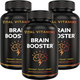 Vital Vitamins Bouteille – booster mental sans caféine pour concentration durable.