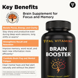 Vital Vitamins Étiquette – emballage clair sans additifs inutiles.