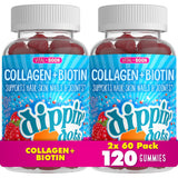 Vital+Boon Dippin Dots flacon rouge, gommes framboise, soin cheveux et peau possibles