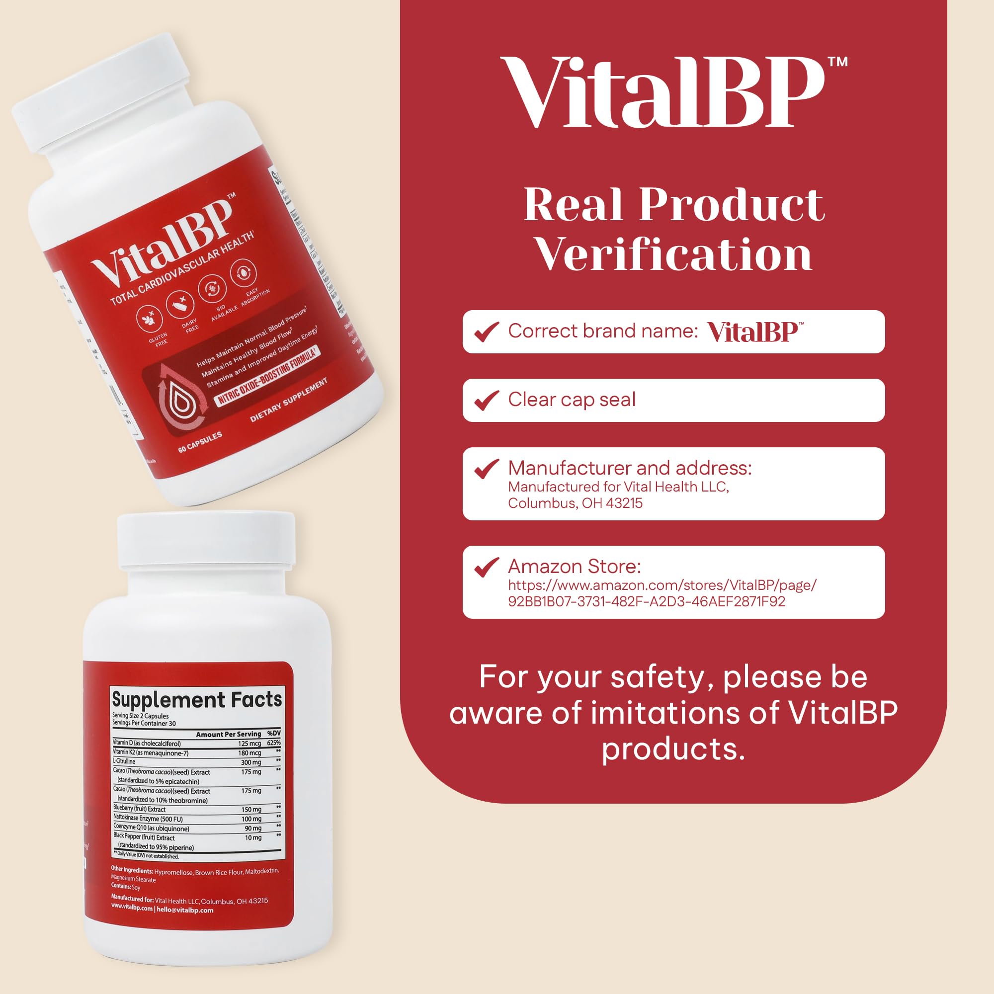 VitalBP : vue perspective sur la bouteille pour référence facile.