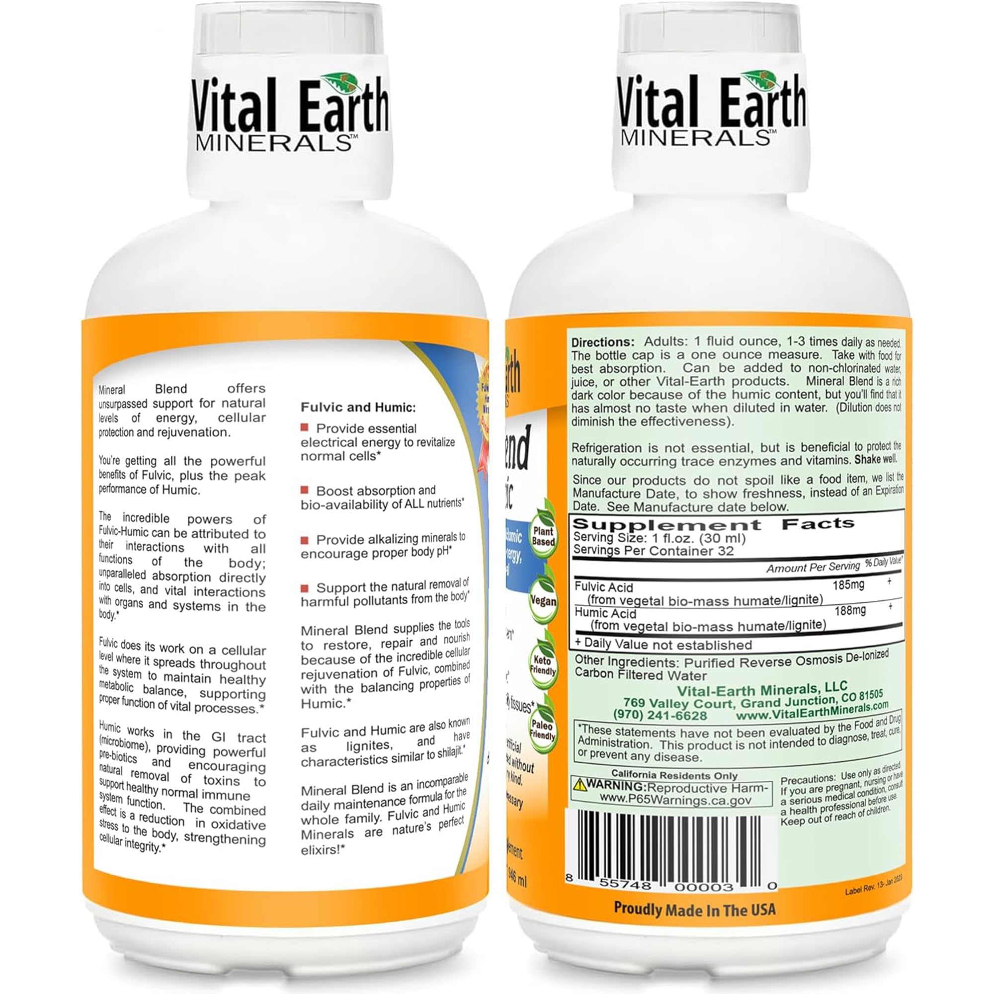 Vital Earth Minerals Détox et Bien-être – paquets individuels 14 pour voyage facile
