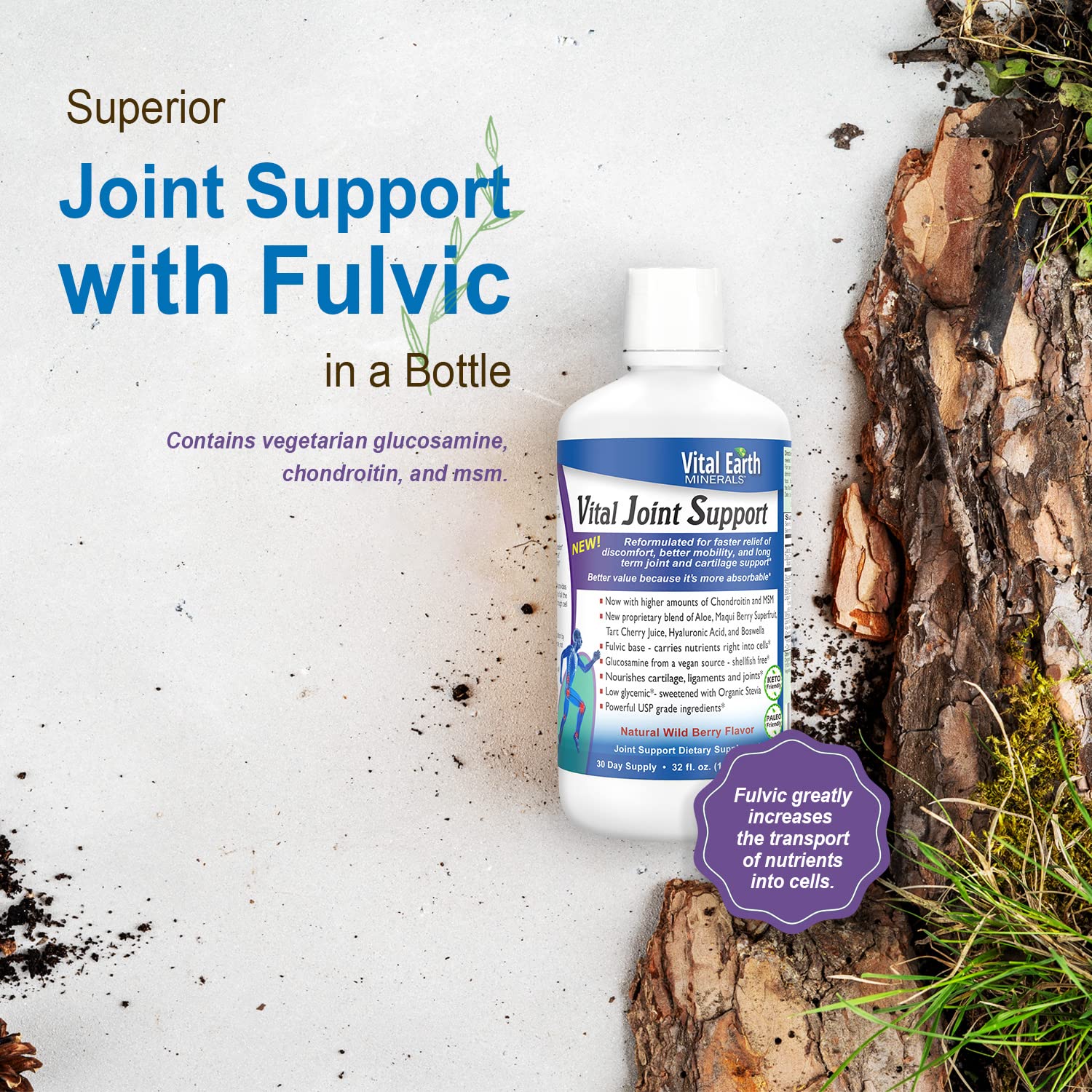 Vital Earth Minerals – extrait de raisin, aide potentielle à l’absorption des nutriments.