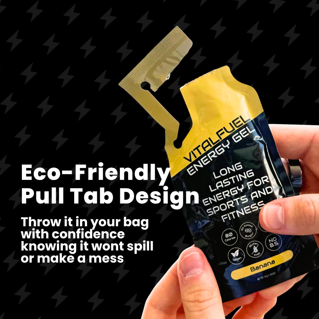Gel VitalFuel énergie-banane bouchon pull-tab écologique pour réduire les déchets