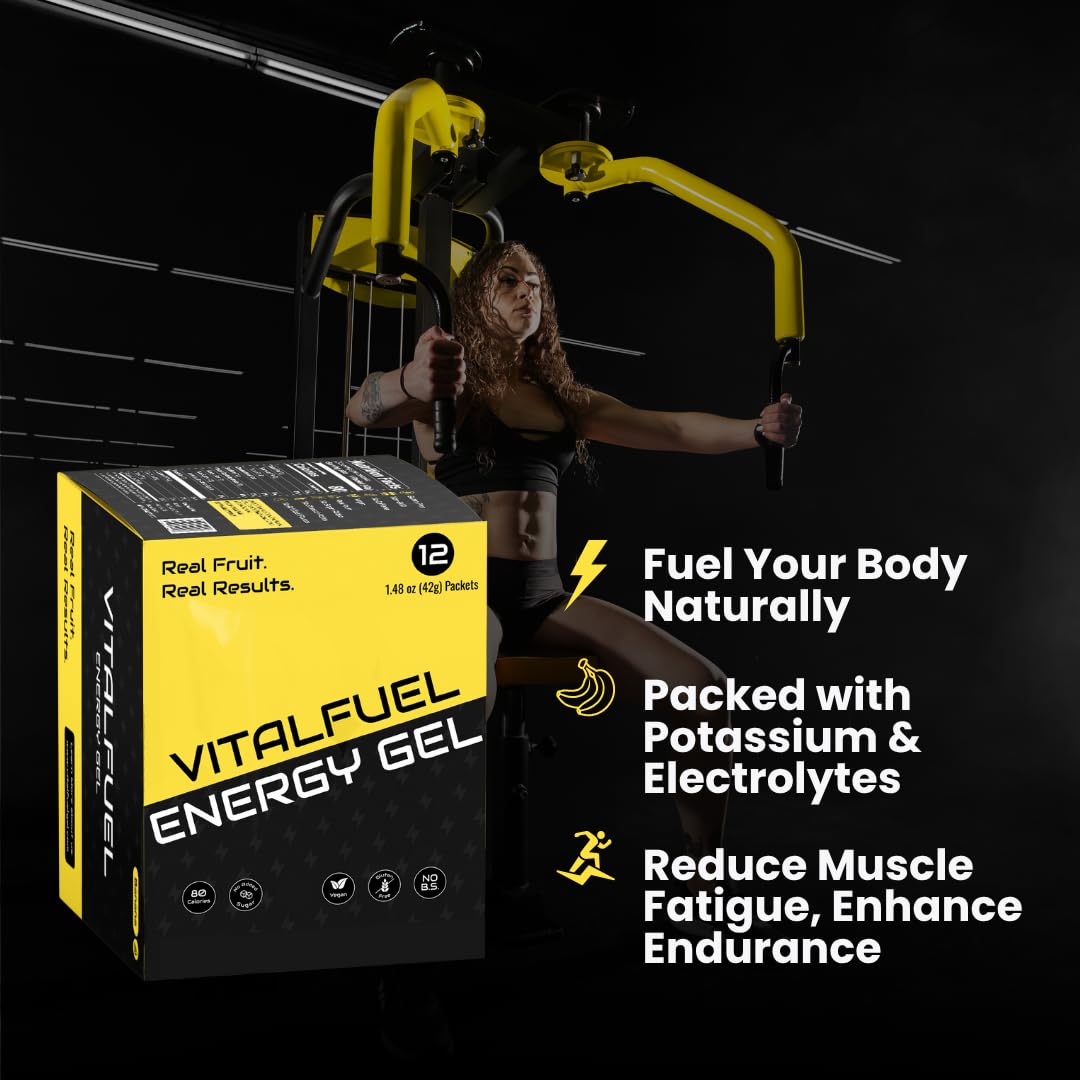 Gel VitalFuel énergie-banane vegan et sans OGM ni gluten