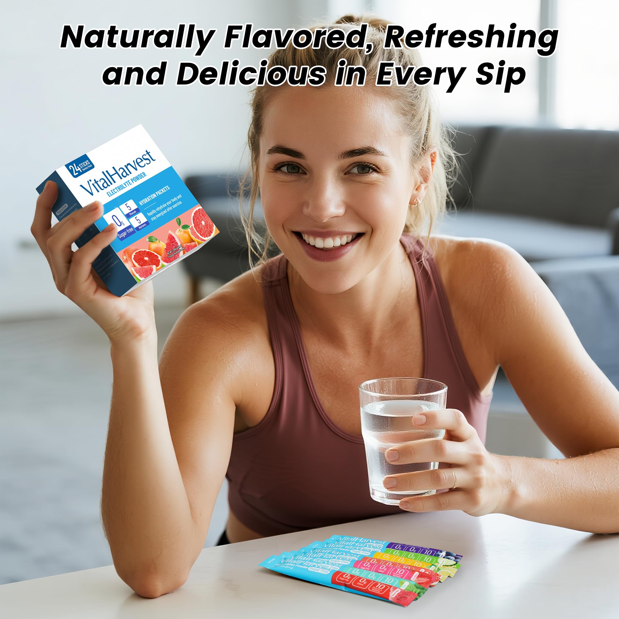 VitalHarvest hydratation rapide pour sport et exercice.