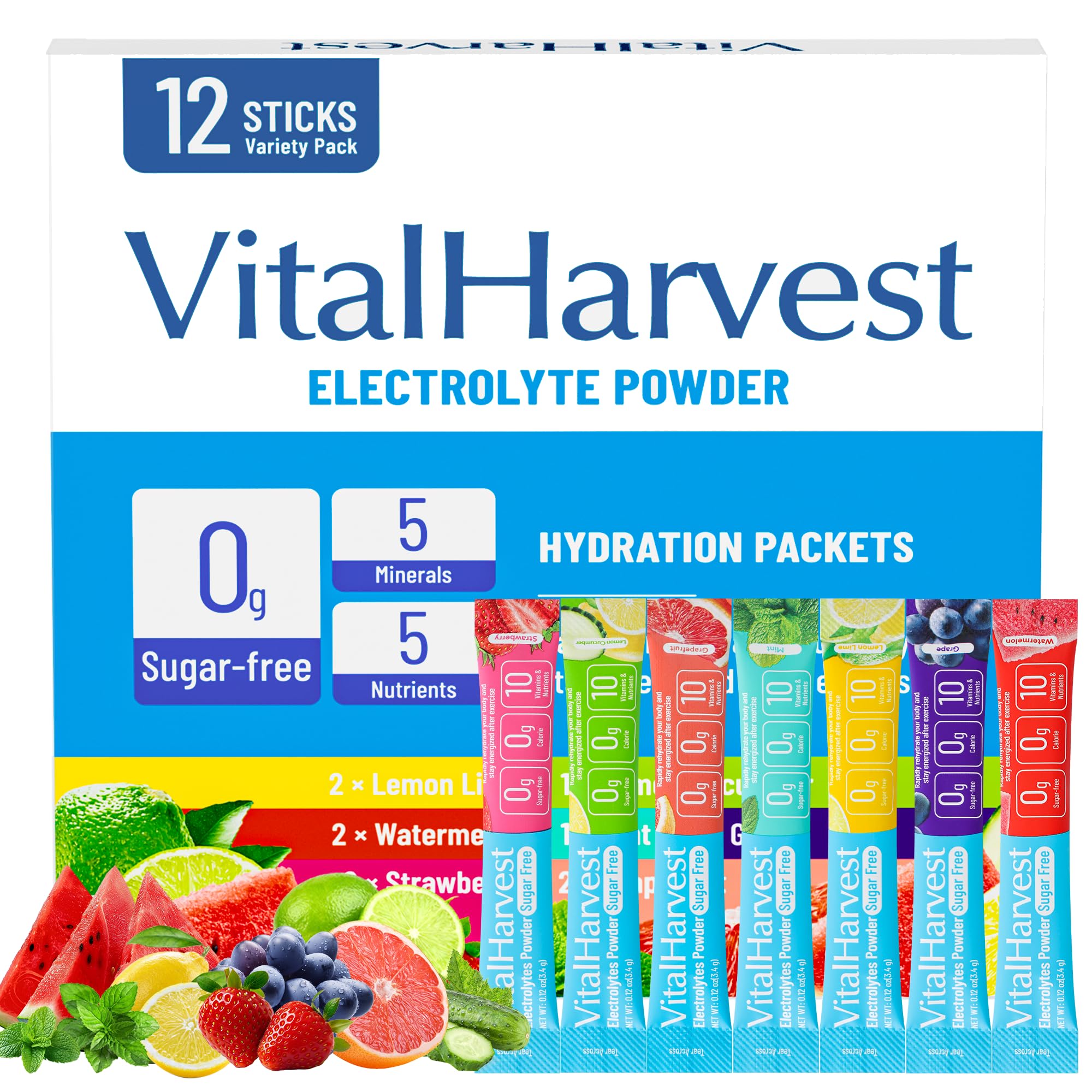 VitalHarvest citron-lime — hydratation rapide après l'effort.