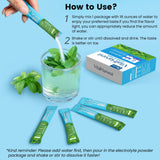 VitalHarvest sachets électrolytes menthe – préparation rapide et dissolution facile