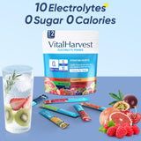 VitalHarvest sachets électrolytes sans sucre raisin pour rafraîchissement à tout moment