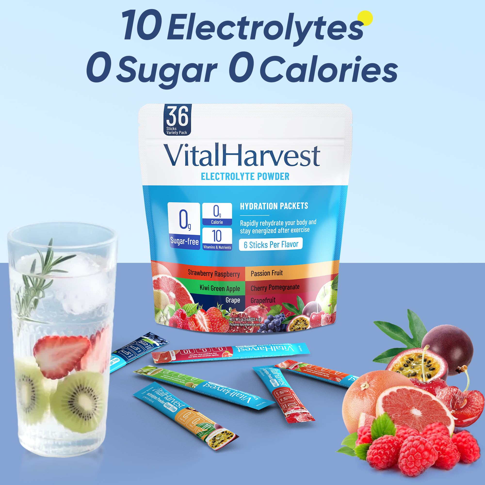 VitalHarvest saveur cerise-grenade, hydratation après l entraînement.