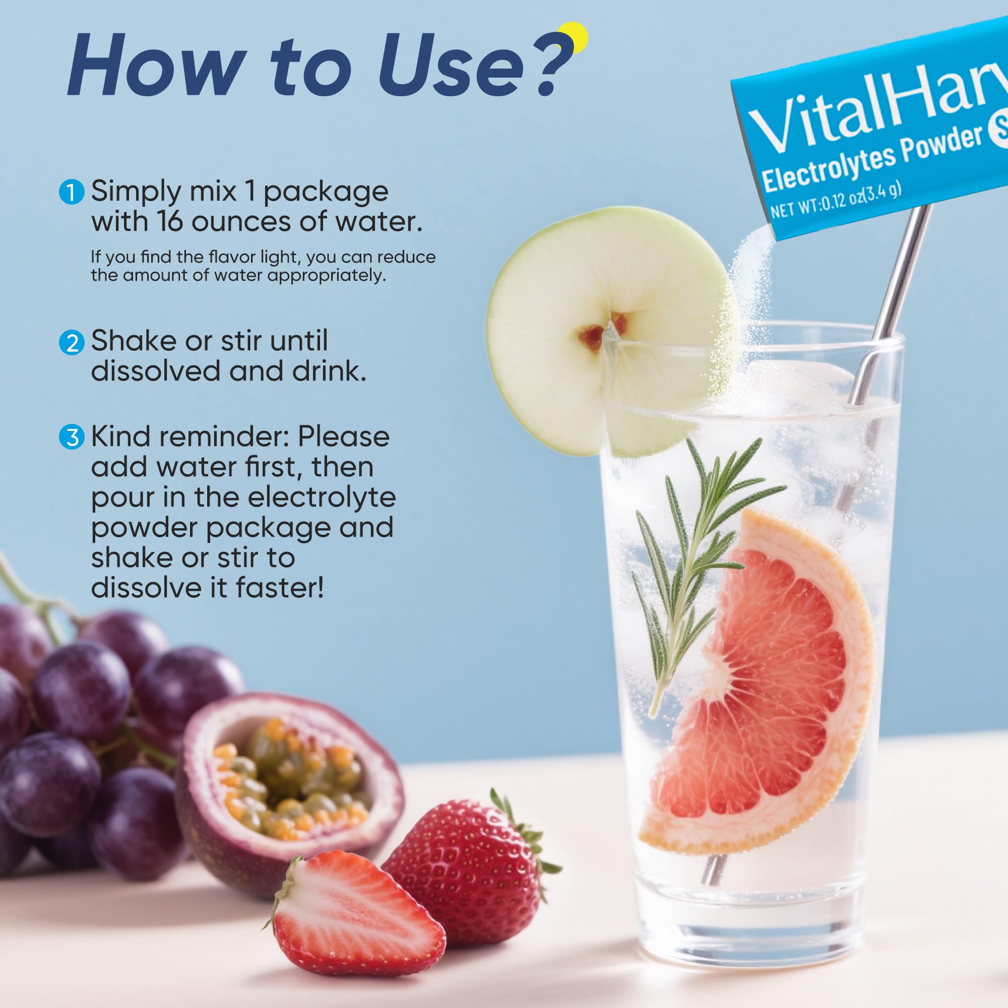 VitalHarvest saveur raisin, goût fruité et hydratation pratique.