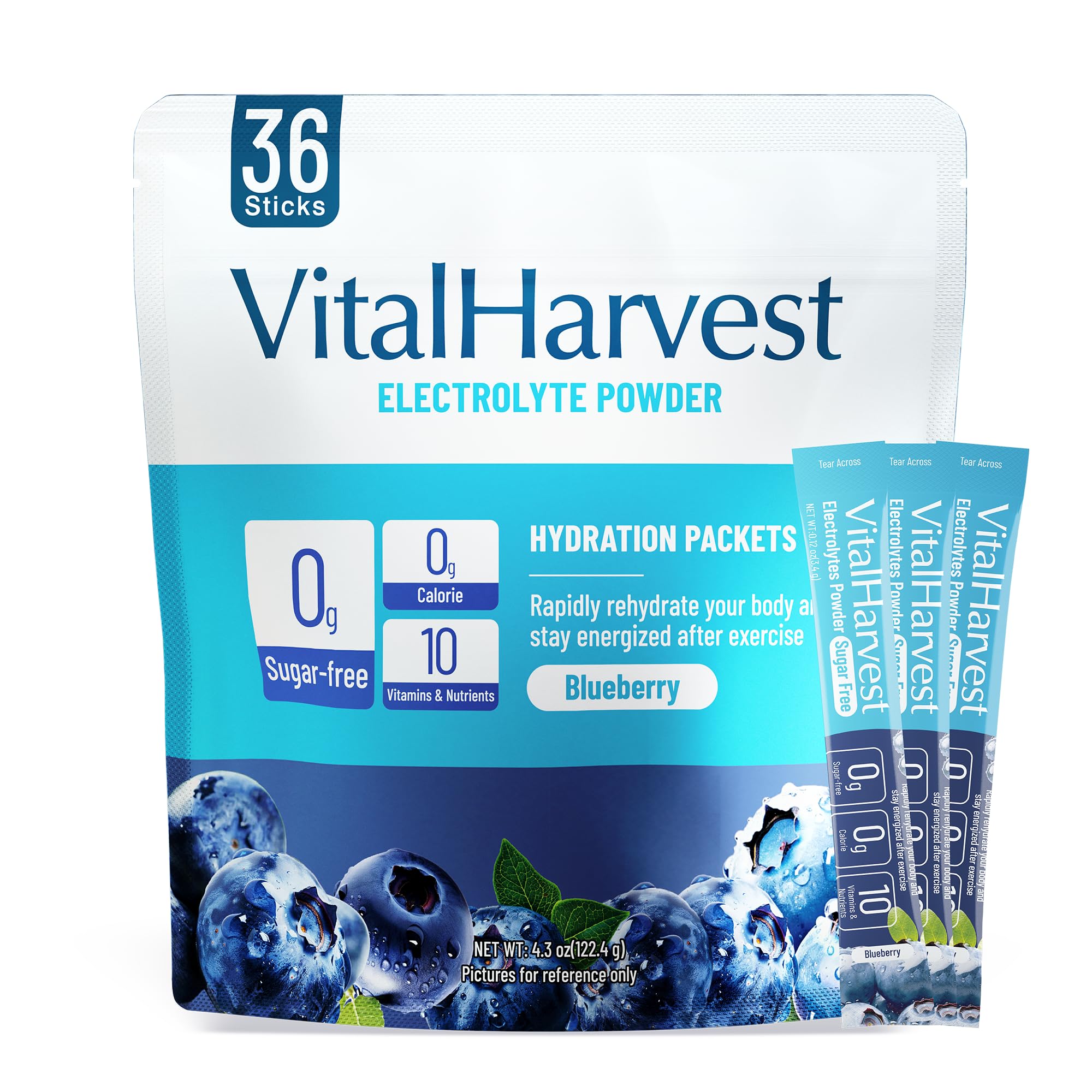 VitalHarvest sachets individuels d'hydratation pour déplacement