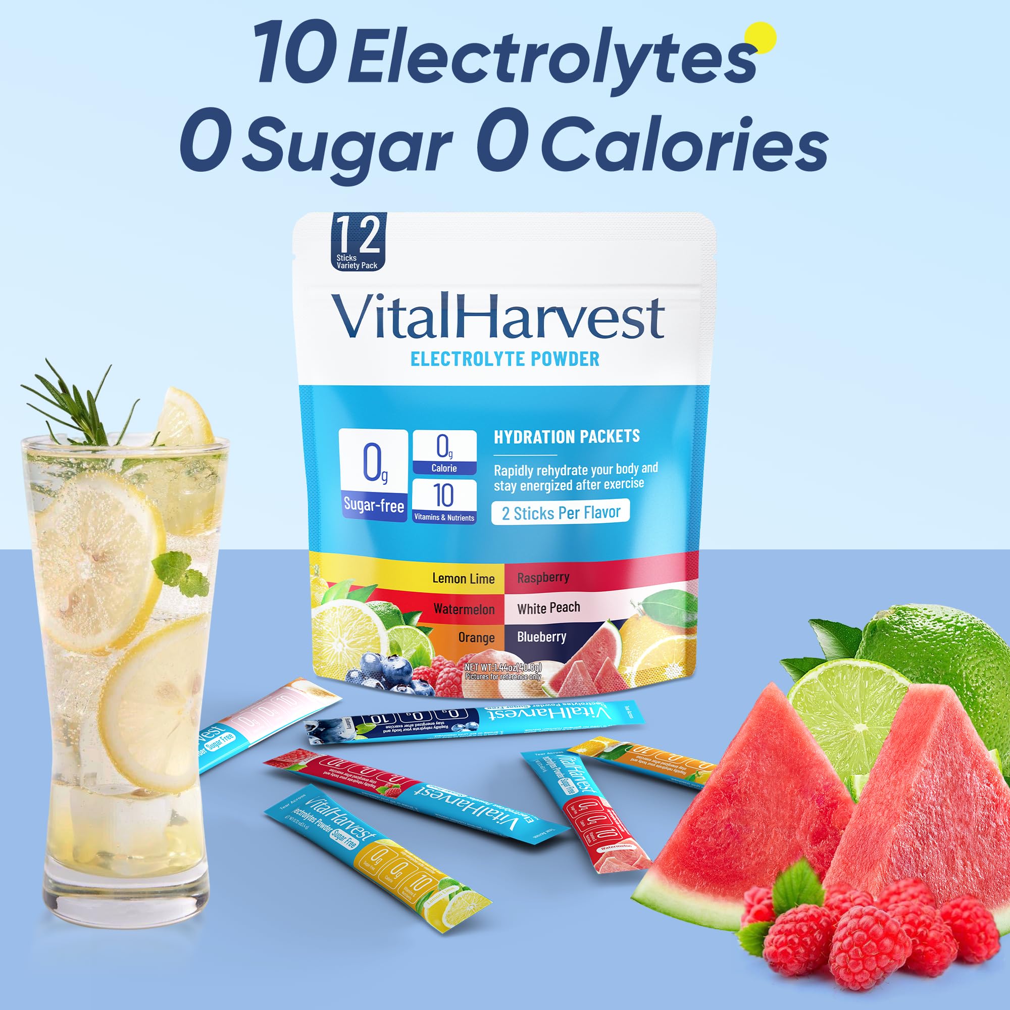VitalHarvest saveur framboise apporte douceur naturelle sans sucre.