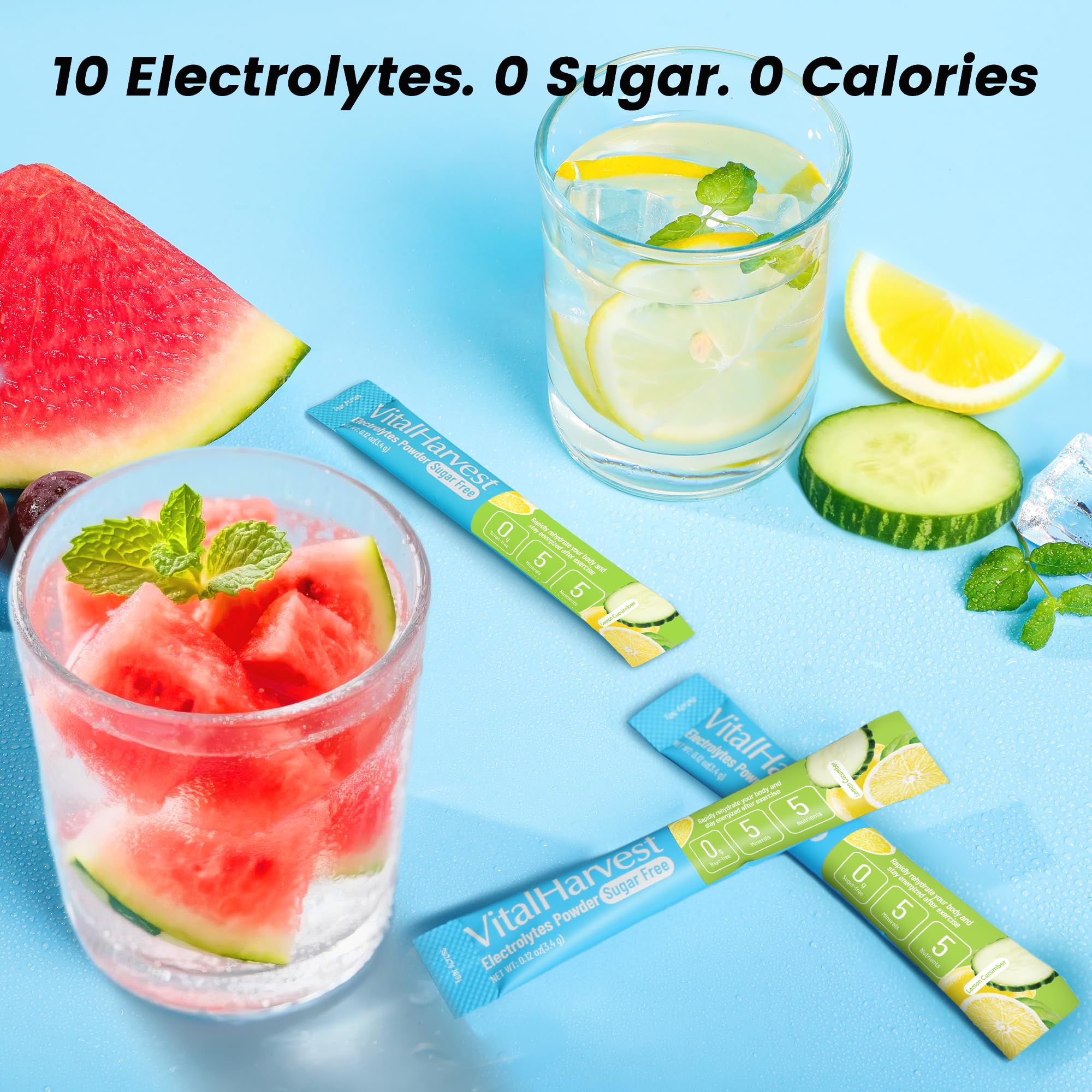 VitalHarvest utilisation sportive avec sachets électrolytes soutenant l'hydratation pendant l'effort.