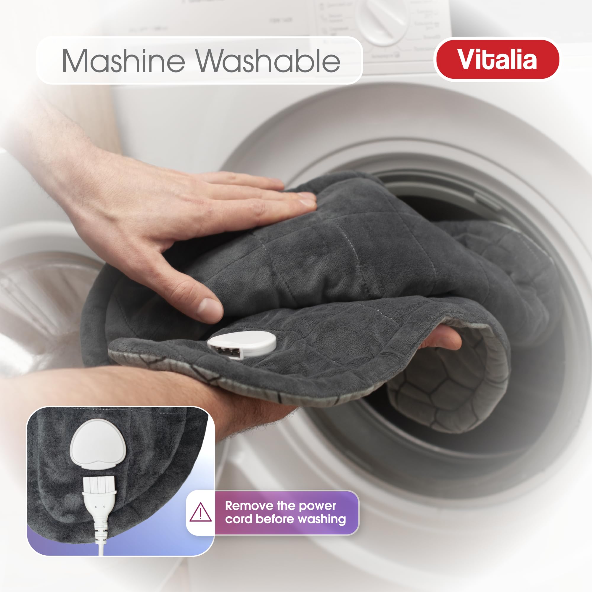 Vitalia, poids ergonomique 2,6 lb, maintien qui reste en place.