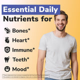 Vitalibre D3 K2 Calcium – schéma d’action montrant absorption optimisée du calcium.