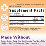 Vitalibre L-Lysine 1000mg boîte: format pratique pour une routine quotidienne.