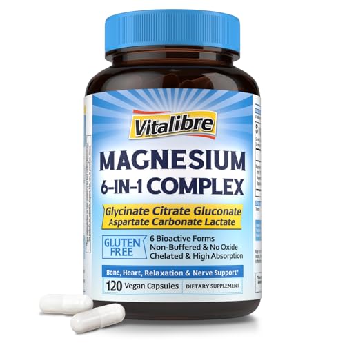 Vitalibre Magnésium 6 en 1, bouteille pratique pour un apport quotidien.