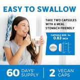 Capsules véganes adaptées au mode de vie sans produits animaux.