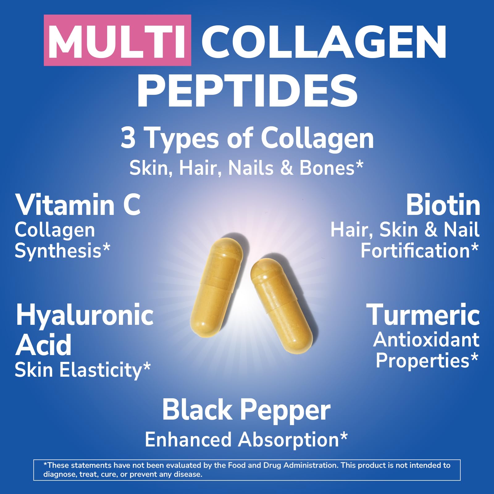 Vitalibre Multi Collagen – étiquette nutritionnelle claire pour guide d’utilisation.