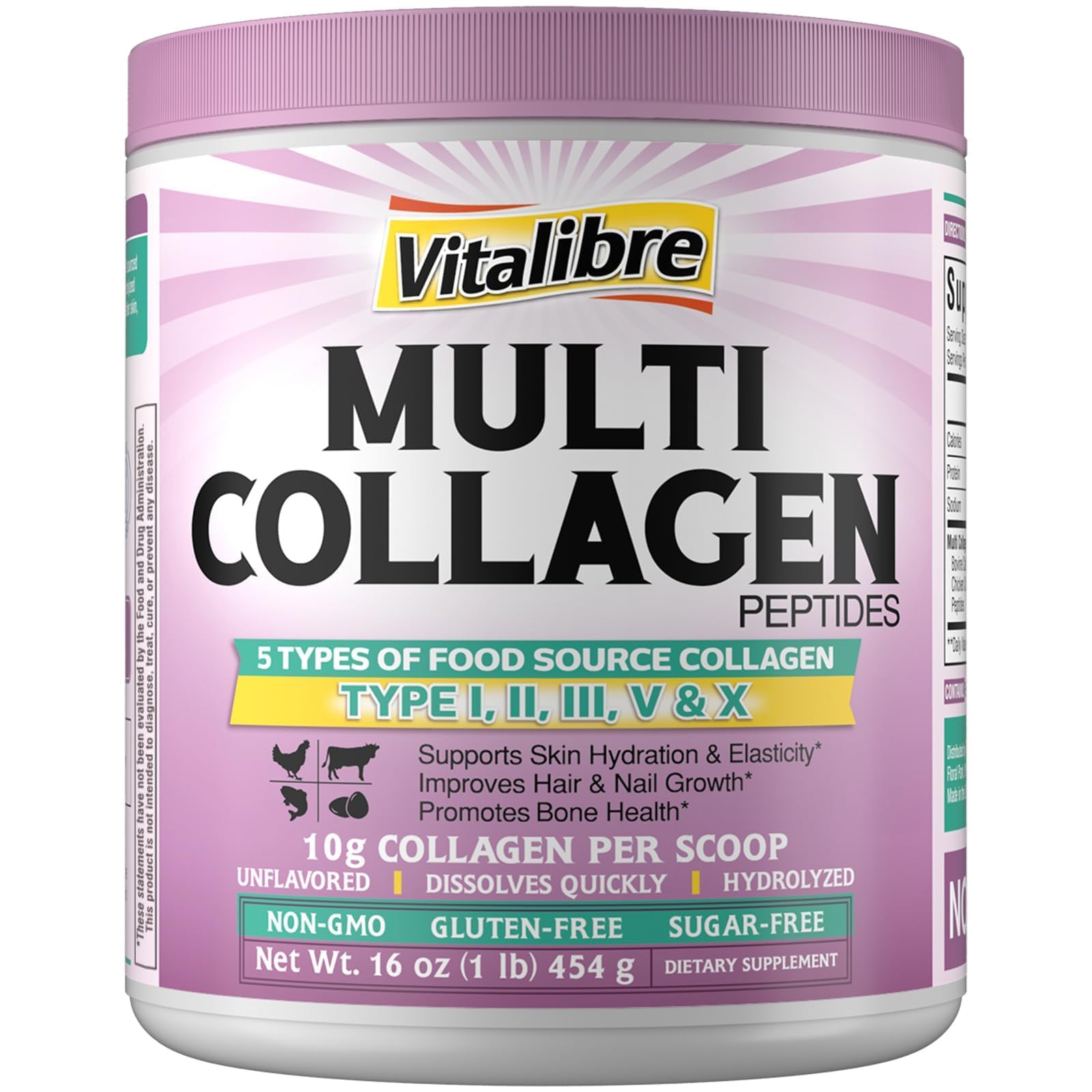 Vitalibre Multi Collagene poudre – dosage quotidien pour soutenir la beauté naturelle