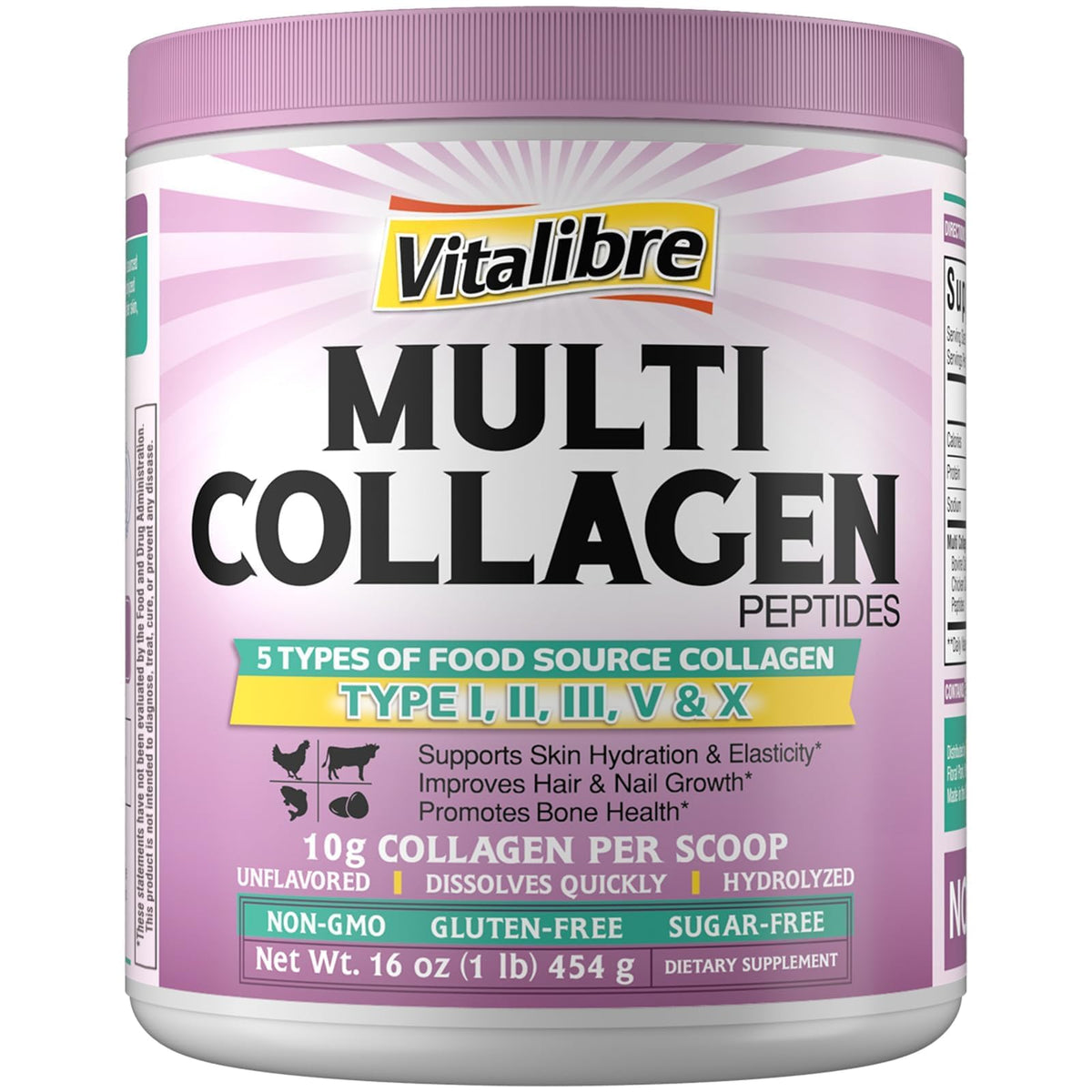 Vitalibre Multi Collagene poudre – dosage quotidien pour soutenir la beauté naturelle