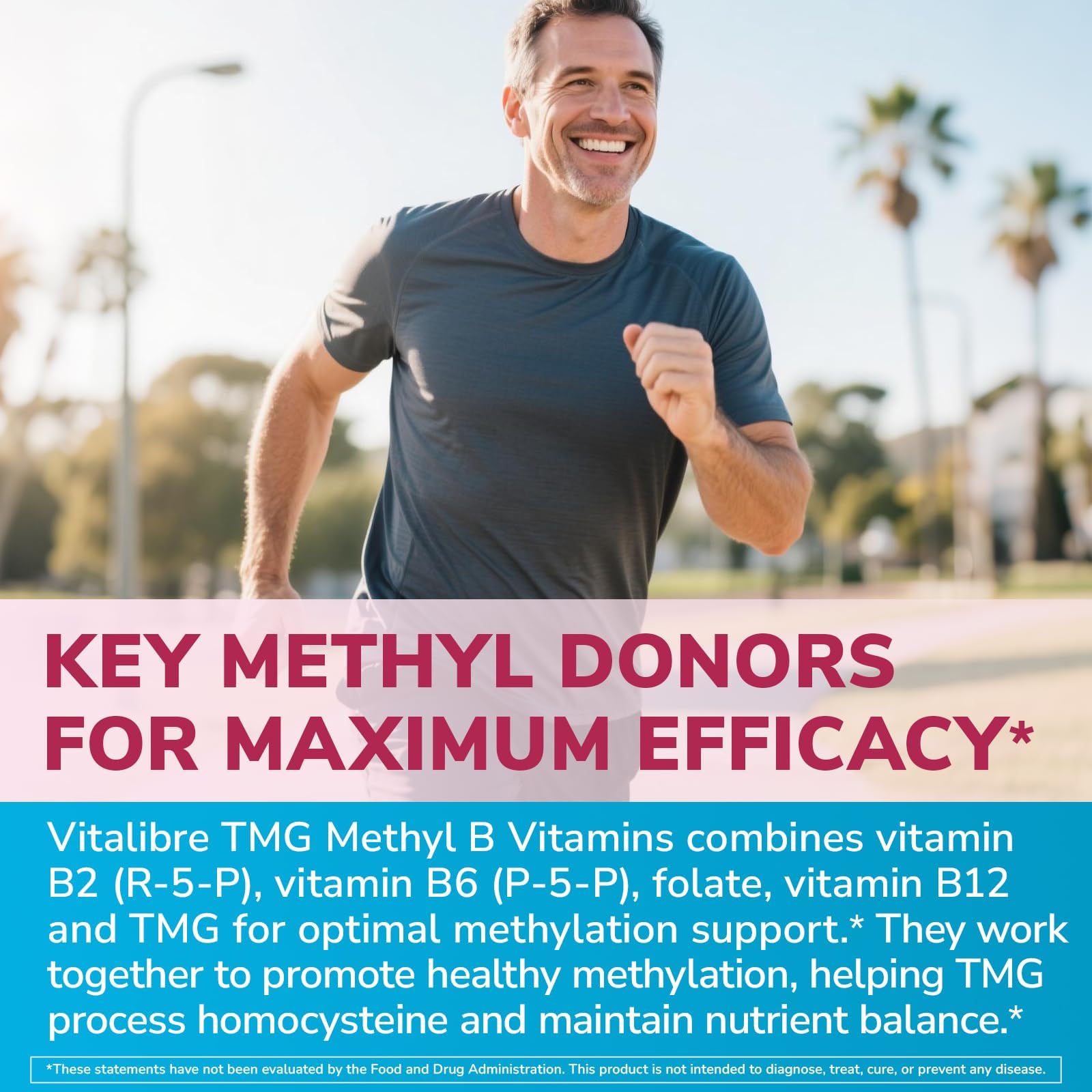 Vitalibre TMG et vitamines B méthylées favorisent les neurotransmetteurs et le bien-être mental.