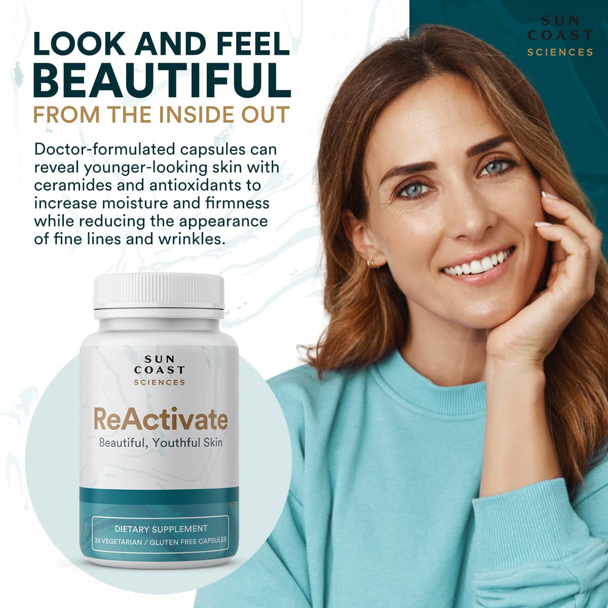 Gélule Vitalifi Réactivate en gros-plan, dosage facile au quotidien.