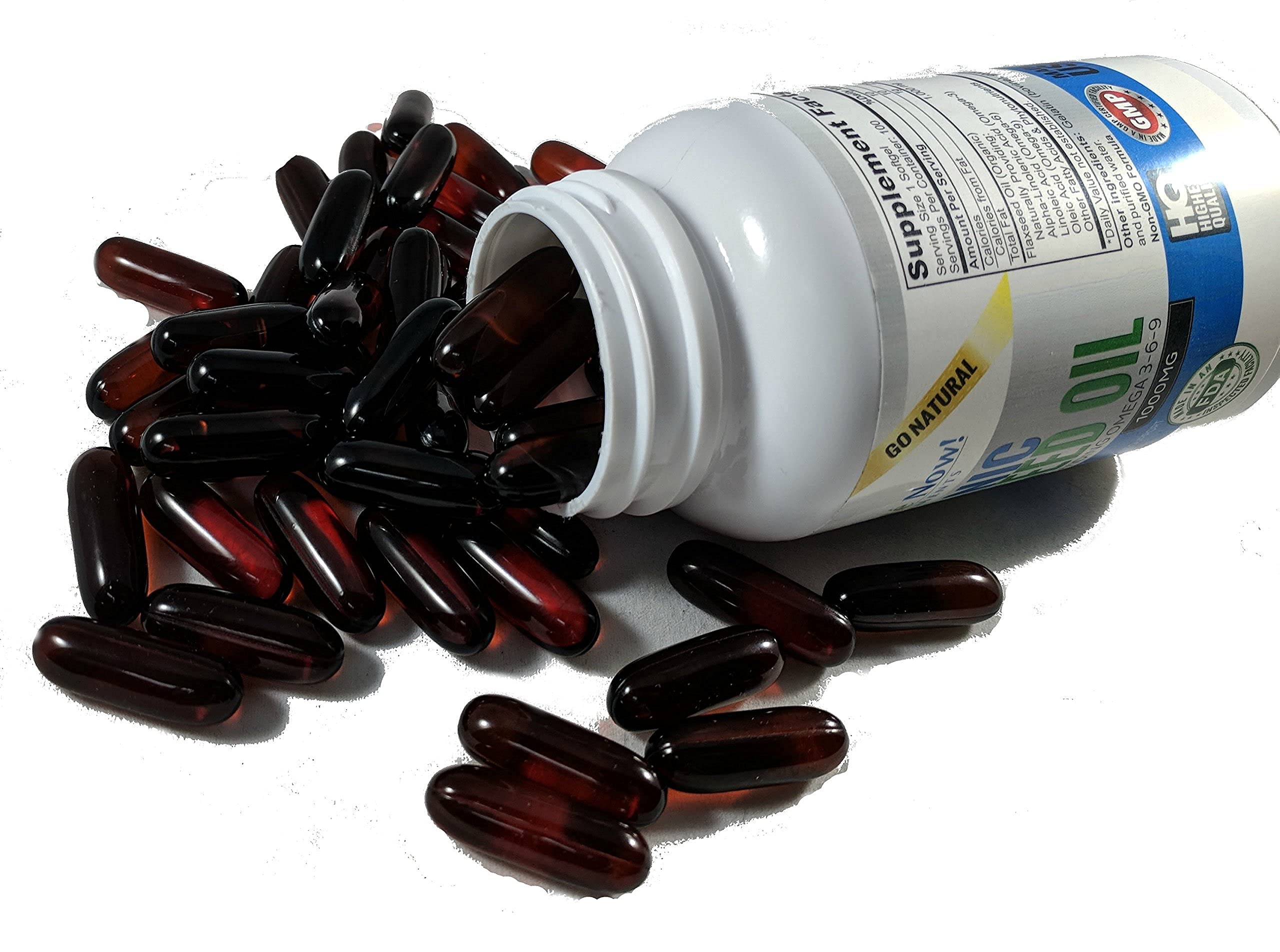 Vitalité Now Upsize gélules huile lin – étiquette claire et sans OGM