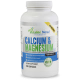Vitalité Now bouteille calcium magnesium D3 montrant une solution complète pour le soutien osseux