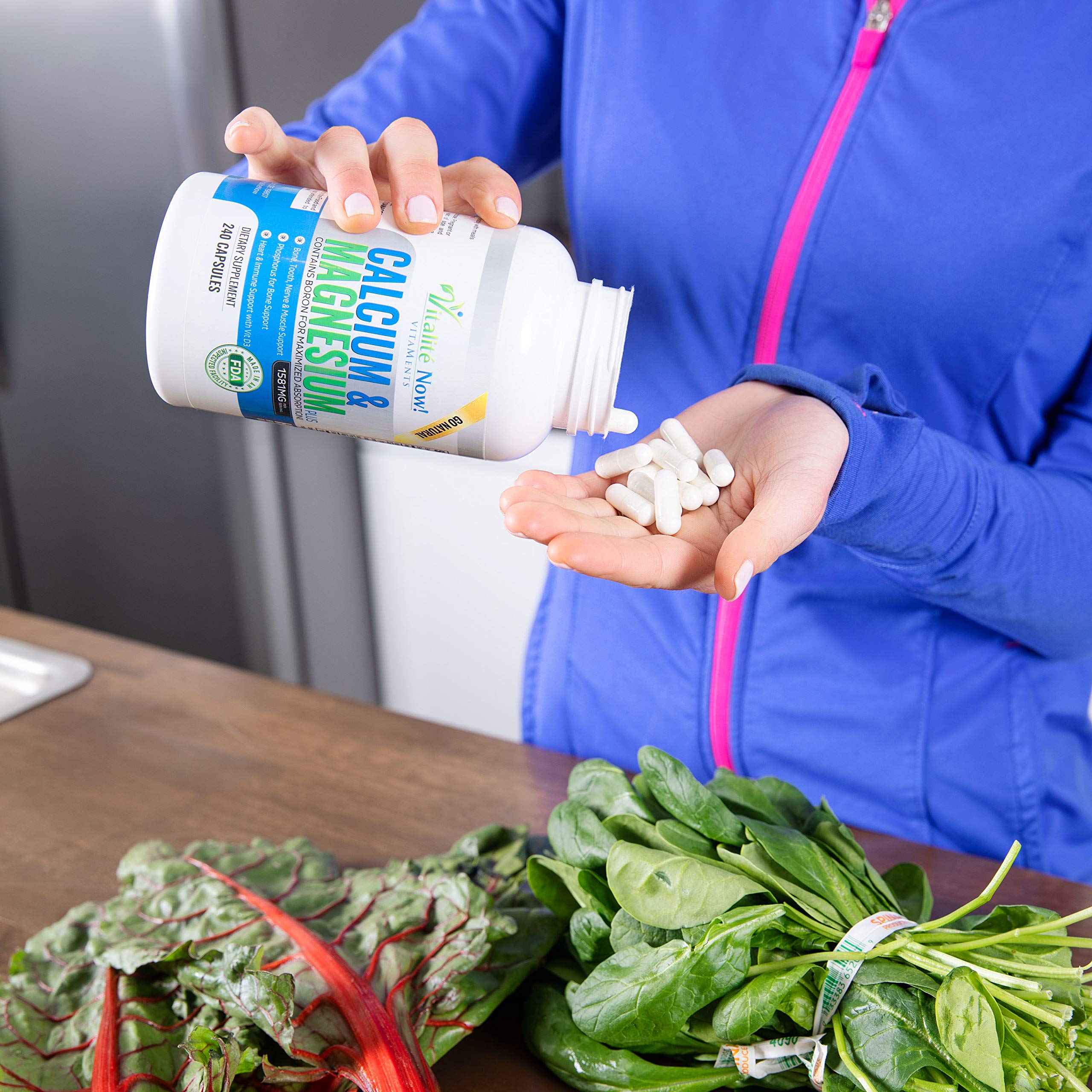 Vitalité Now emballage 240 capsules indiquant un approvisionnement sur deux mois
