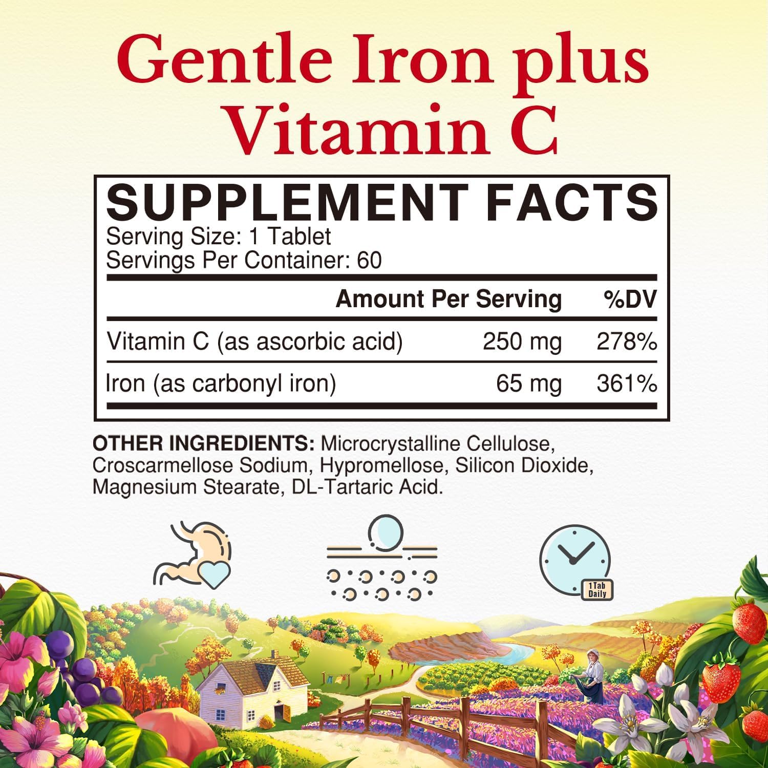 Vitalitown absorption-fer optimisée grâce à la vitamine C.
