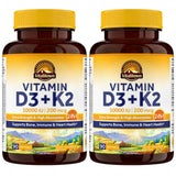 Vitalitown Bouteille D3 K2 avec gélules faciles à avaler, soutien potentiel d’énergie et d’équilibre.